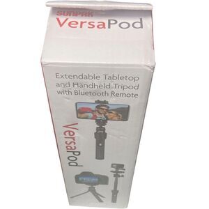 Sunpak Versapod Tripod Extendable Tabletop Handheld + Bluetooth Remote Pkg Wear